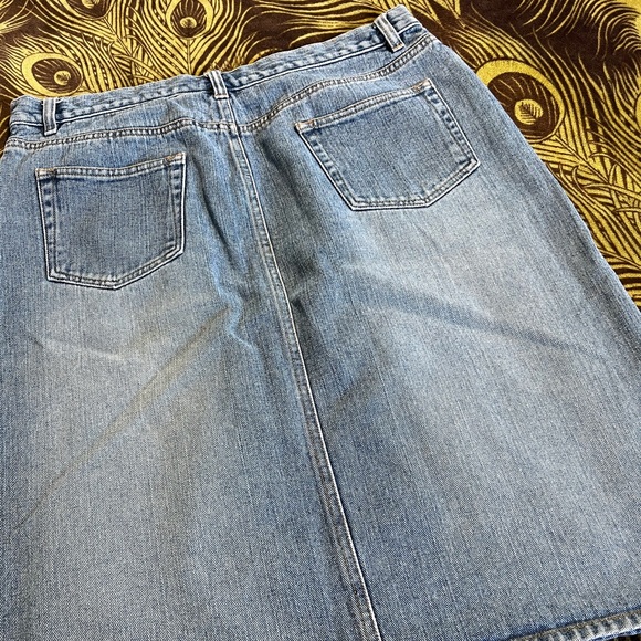 VTG Y2K Old Navy Blue Denim A-Line Pencil Midi Skirt Size 16 - Picture 9 of 9